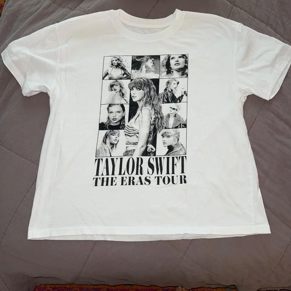 Taylor Swift Womens Tee Shirt Size XL White The Eras Tour Concert Pure Cotton - Picture 5 of 7